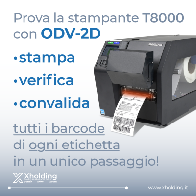 Stampante con verificatore ODV-2D per validare i barcode